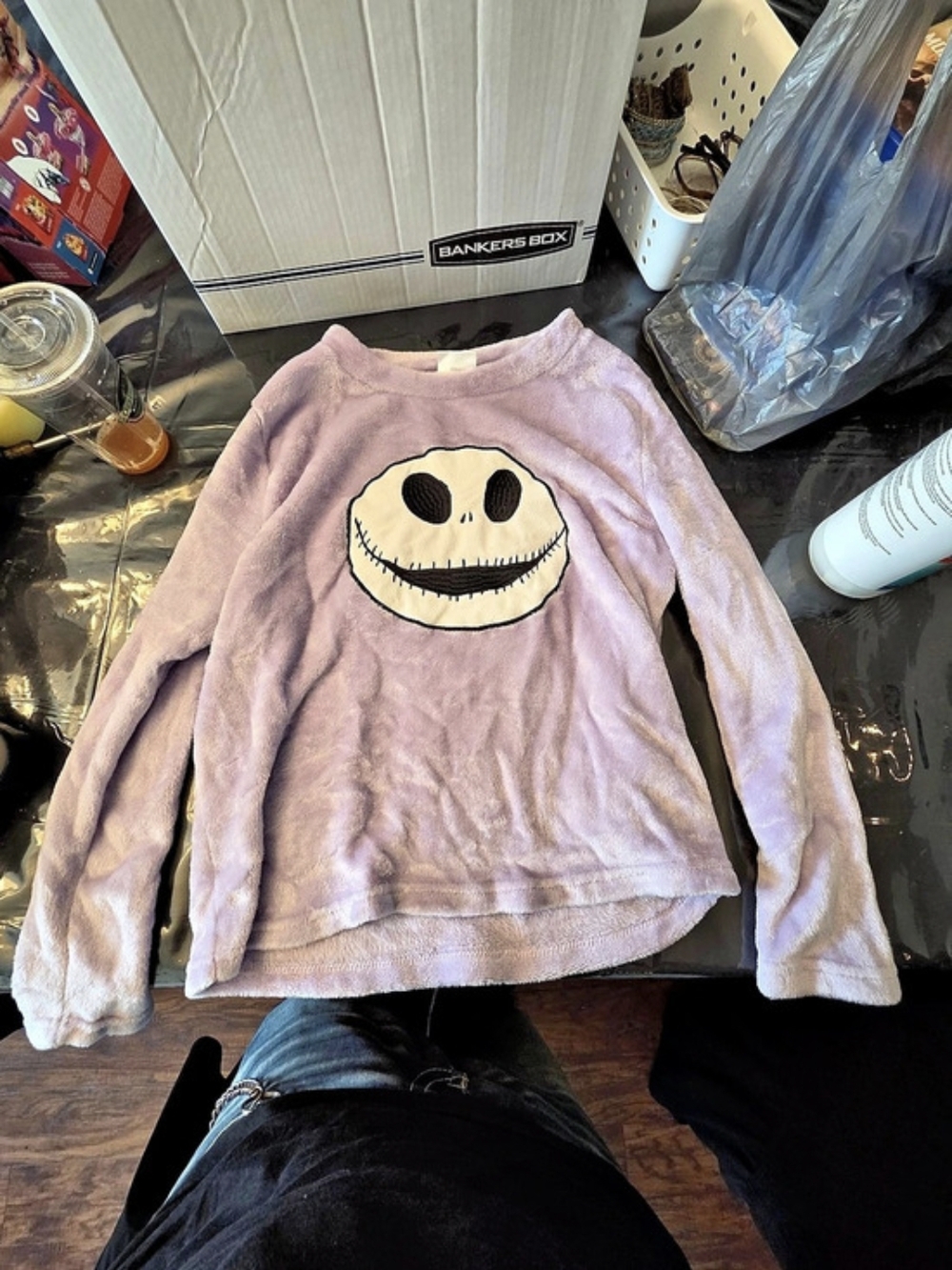 Disney 100 Nightmare Before Christmas Pink Plush Sleepwear Top Size Medium